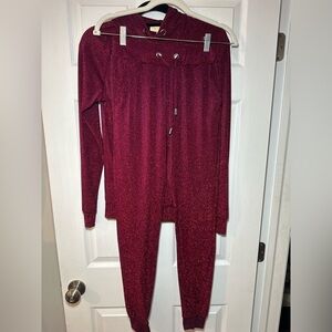 Sparkly Red 2 piece hoodie with joggers